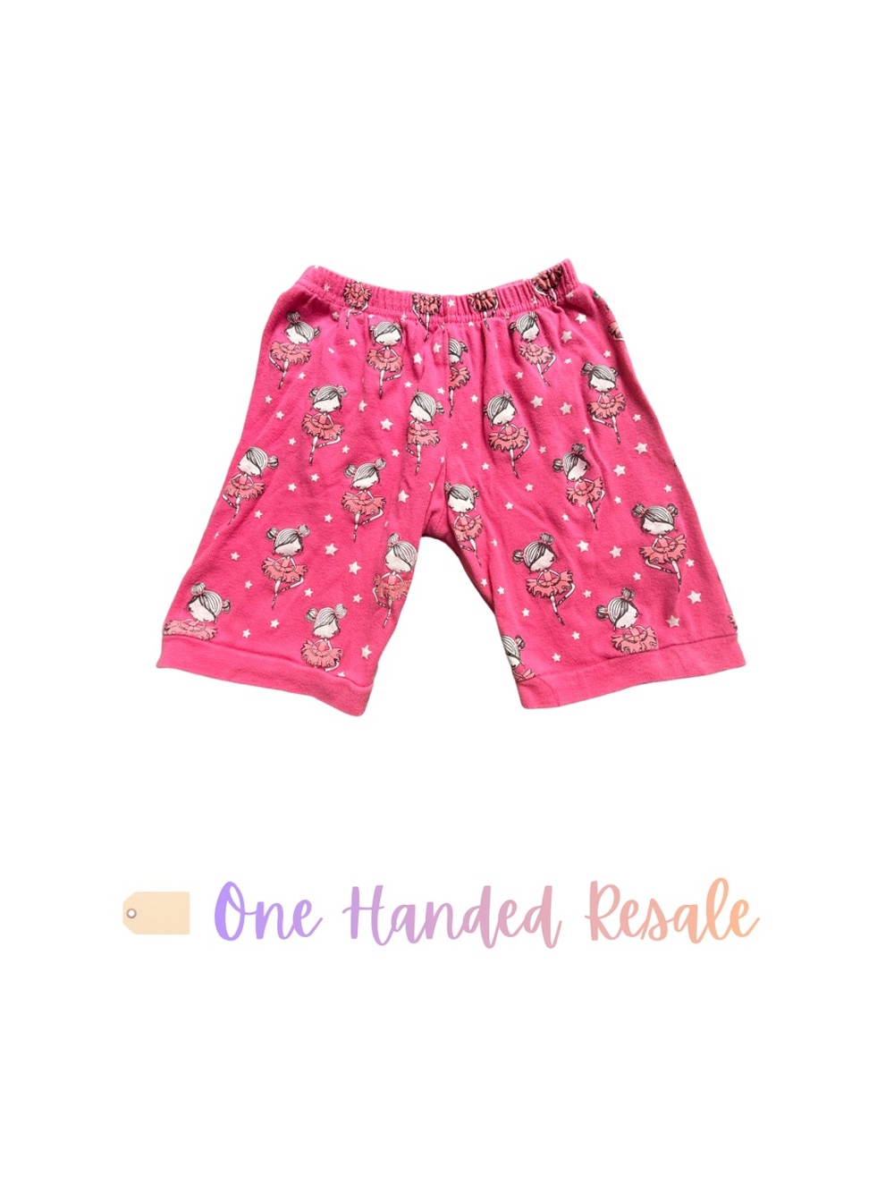🧑‍🩰 Joyond Dark Pink Girls Knit Cotton Pajama Sleep Shorts Ballet Ballerina 3Y